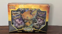 Pokemon TCG Sun & Moon 11.5 Hidden Fates Raichu GX Premium Collection Box 728192512490 - Image 1