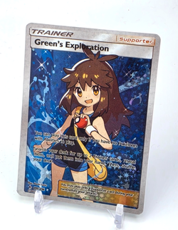 Custom SPARKLING HOLO Green's Exploration Trainer Pokemon READ DESCRIPTION BELOW - Image 1