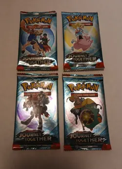Lot Of 4 Pokemon Journey Together Booster Packs Factory Sealed - Image 1