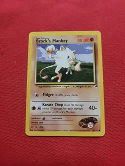 Pokemon: Brock's Mankey Vintage #67 & #68 Gym Heroes 2000 WOTC - LP - M2 (3) - Image 3