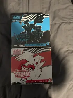 Pokemon TCG SV10.5 Black Bolt and White Flare Pokemon Center ETB, IN HAND Sealed - Image 1