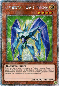YuGiOh! Elemental HERO Prisma - RA03-EN193 - Platinum Secret Rare 1st Edition - Image 1