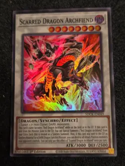 Yugioh Scarred Dragon Archfiend Super Rare SDCK-EN049 1st Near Mint - Image 1