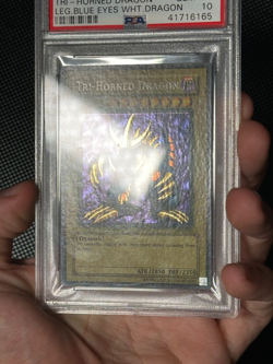 Yugioh PSA 10 Tri-Horned Dragon LOB-000 WAVY Secret Rare EXTREMELY RARE FADED - Image 3