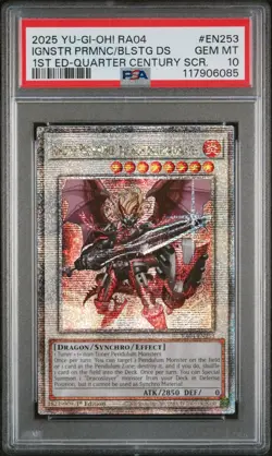 2025 PSA 10 YUGIOH RA04 1ST ED QCR SECRET RARE IGNISTER BLASTING DRACOSLAYER 💎 - Image 1
