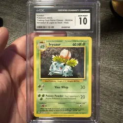 CGC 10 GEM MINT Ivysaur 002/034 Classic Holo Pokemon Card - Image 1