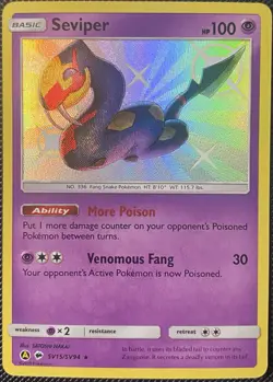 Seviper SV15/SV94 Hidden Fates: Shiny Vault Holo - Pokemon Card - Image 1