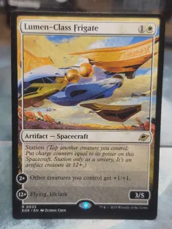 R 0025 Lumen-Class Frigate Rare Edge of Eternities MTG Card White Spacecraft - Image 1