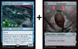 1x - Chrome Host Seedshark + 1x Token - CMR: Edge of Eternities - NM MTG - Image 1