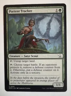 MTG Magic the Gathering Portent Tracker (201/548) March of the Machine LP - Image 1