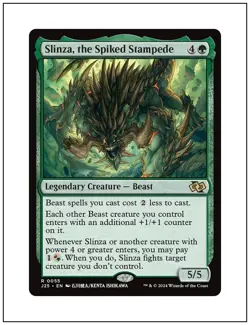 Slinza, the Spiked Stampeded - Foundations Jumpstart - 55 - MTG - NM - Image 1