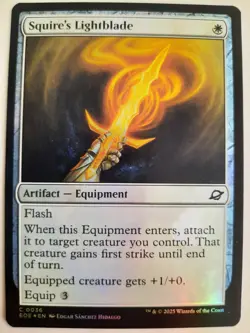 Squire's Lightblade #0036 Edge of Eternities MTG Magic NM FOIL - Image 1
