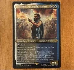 Sokrates, Athenian Teacher, R 0230, NM Etched Foil, MTG Assassin’s Creed ACR - Image 1