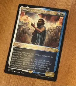 Sokrates, Athenian Teacher, R 0230, NM Etched Foil, MTG Assassin’s Creed ACR - Image 2