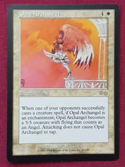 Magic The Gathering URZA'S SAGA OPAL ARCHANGEL white card MTG - Image 1