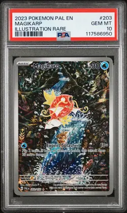 2023 POKEMON PAL EN-PALDEA EVOLVED ILLUSTRATION RARE #203 MAGIKARP PSA 10 - Image 1