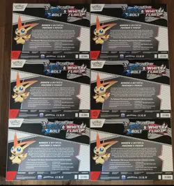 Lot of 6 Pokemon Black Bolt White Flare Victini Illustration Collection - Sealed - Image 2