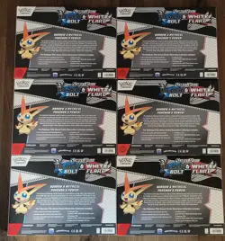 Lot of 6 Pokemon Black Bolt White Flare Victini Illustration Collection - Sealed - Image 2