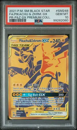 PSA 10 Pikachu & Zekrom GX Promo SM248 - 2021 Pokemon P&Z GX Prem Collection Box - Image 1