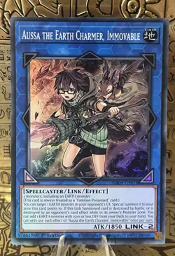 Aussa the Earth Charmer, Immovable RA04-EN078 Super Rare Yugioh! NM 1st Ed. - Image 1