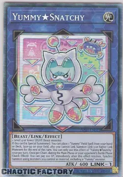 YUGIOH JUSH-EN022 Yummy Snatchy Collector's Rare 1st Edition NM - Image 1