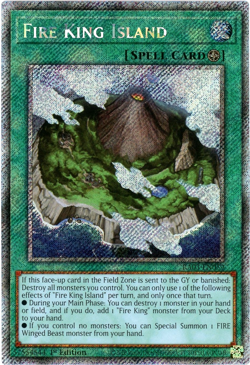 YuGiOh! Fire King Island - RA03-EN059 - Platinum Secret Rare 1st Edition - NM/M - Image 1
