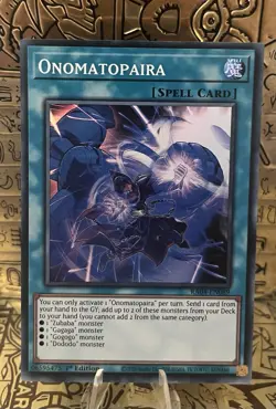 Onomatopaira RA04 Quarter Century Stampede 1st Edition Yugioh! NM Super Rare - Image 1