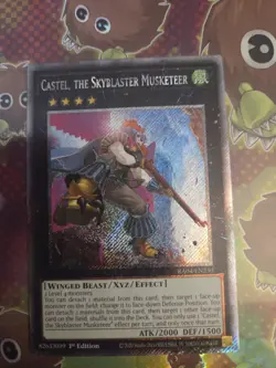 yugioh Castel the skyblaster musketeer platinum secret rare 1st edition - Image 1