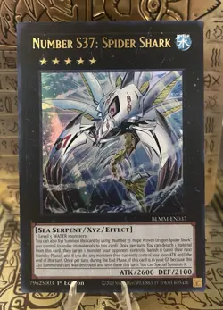 Number S37: Spider Shark BLMM-EN037 Battles of Legend 1st Ed. Yugioh! NM Ultra - Image 1