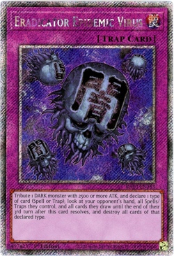 YuGiOh! Eradicator Epidemic Virus RA03-EN183 - Platinum Secret Rare 1st Edition - Image 1