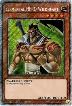 YuGiOh! Elemental HERO Wildheart RA03-EN157 Platinum Secret Rare 1st Edition - Image 1
