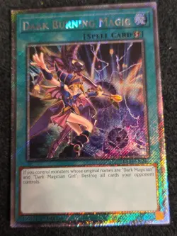 Yugioh Dark Burning Magic RA04-EN246 Platinum Secret Rare 1st Ed NM - Image 1