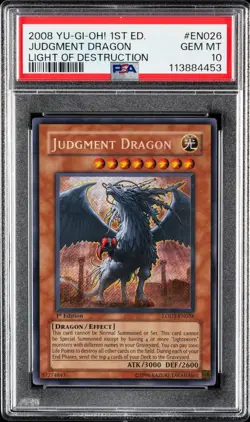 💎 PSA 10 Yugioh Judgment Dragon 1st Ed LODT-EN026 Secret - bgs lob 💎 - Image 1