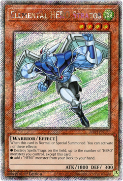 YuGiOh! Elemental HERO Stratos - RA03-EN177 - Platinum Secret Rare 1st Edition - Image 1