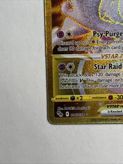 PSA 10 HIGH POTENTIAL Pokemon Go TCG Mewtwo v Star Gold Card 086/078 Secret Rare - Image 5