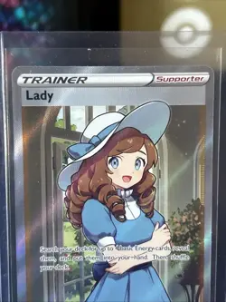 Lady Full Art Trainer Lost Origin 193/196 Pokemon TCG Card / Pack Fresh New - Image 3