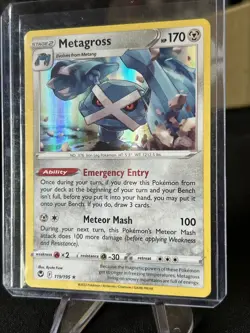 Metagross 119/195 Silver Tempest Holo Rare Pokemon Card Pokemon TCG / Pack Fresh - Image 4