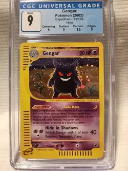 Pokemon Gengar TCG Expedition Base Set Holo Rare Card 13/165 CGC 9 w/ Subgrades - Image 1