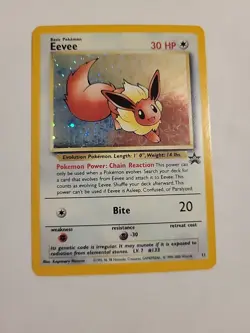 Eevee 11 Black Star Promo Holo Rare Card - MP - Image 1