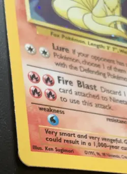 Ninetales 13/130 Holo Swirl Rare Unlimited Base Set 2 Pokemon Card TCG 2000 WOTC - Image 2