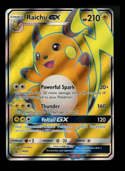 Raichu GX SM90 Black Star Promo 2017 Full Art Holo Pokemon Card TCG - Image 1