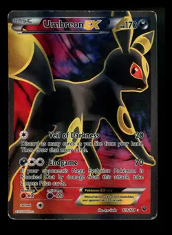 Umbreon EX 119/124 XY Fates Collide 2016 Full Art Holo Rare Pokemon Card TCG - Image 1