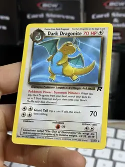 Dark Dragonite 22/82 Team Rocket 2000 WOTC Non-Holo Rare Pokemon Card TCG - Image 4