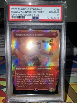 PSA 10 Gem Mint MTG Ragavan, Nimble Pilferer Modern Horizons 2 Borderless Foil - Image 1