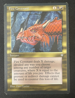 Fire Covenant Ice Age 1995 LP/NM Vintage MTG Magic The Gathering - Image 1