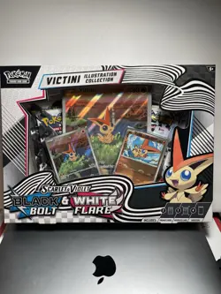 Pokemon TCG Black Bolt & White Flare Unova Victini Illustration Collection Box - Image 1
