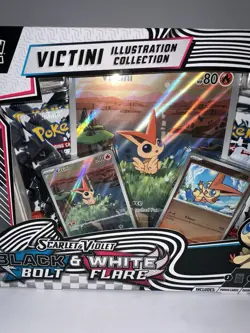 Pokemon TCG Black Bolt & White Flare Unova Victini Illustration Collection Box - Image 4