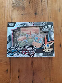 Pokemon TCG Black Bolt & White Flare Unova Victini Illustration Collection Box - Image 1