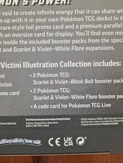 Pokemon TCG Black Bolt & White Flare Unova Victini Illustration Collection Box - Image 4