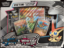 Pokemon TCG Black Bolt & White Flare Unova Victini Illustration Collection Box - Image 1